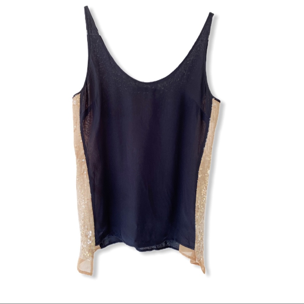 AllSaints • Madison Sequin Vest Tank Ink/Dusk